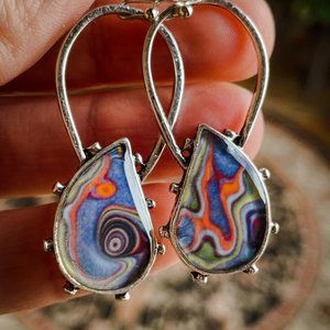 🆕🙂Nature Water Life Raindrop Water Drop Fun Colorful Comfortable Earrings